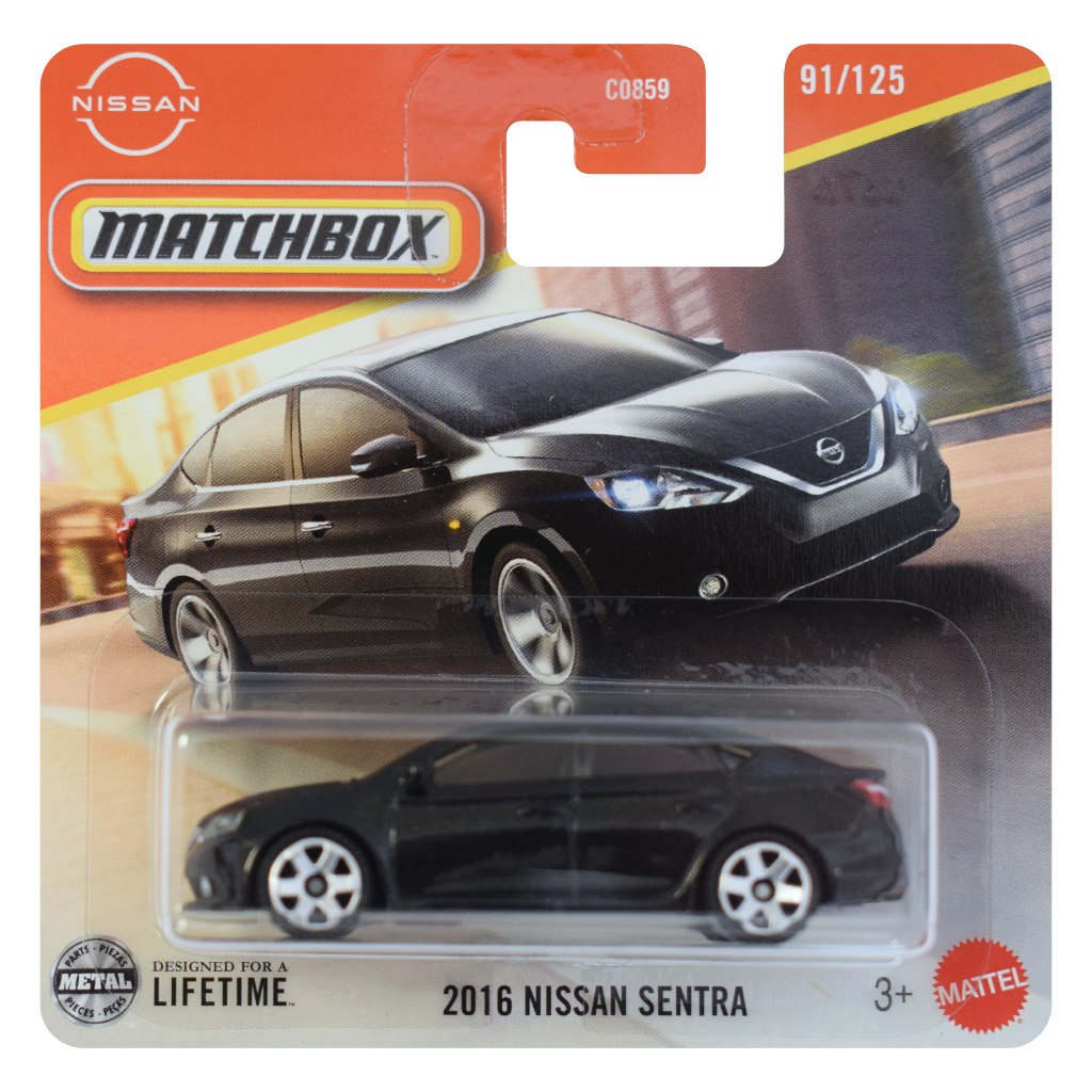 Matchbox: 2016 Nissan Sentra čierne autíčko 1/64 - Mattel