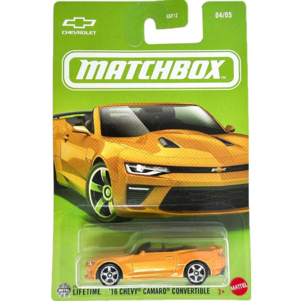Matchbox: Ikonické malé autíčko 2016 Chevy Camaro Convertible 1/64 - Mattel