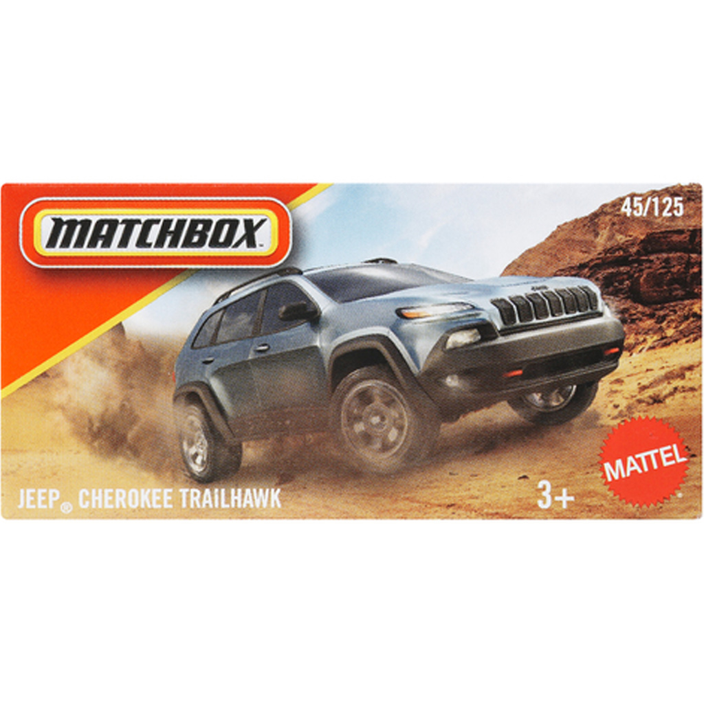 Matchbox: Jeep Cherokee Trailhawk miniautíčko v papierovej krabičke 1/64 - Mattel