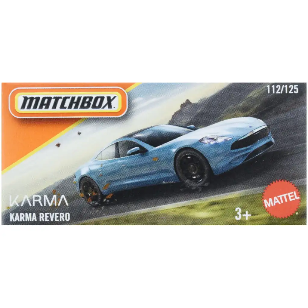 Matchbox: Papierová krabička Karma Revero autíčko 1/64 - Mattel