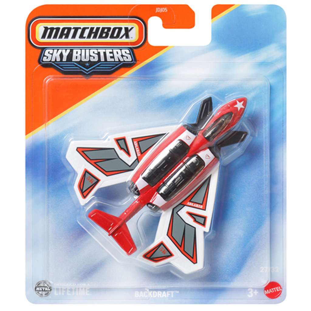Matchbox Sky Busters: Lietadlový model Backdraft 1/64 – Mattel