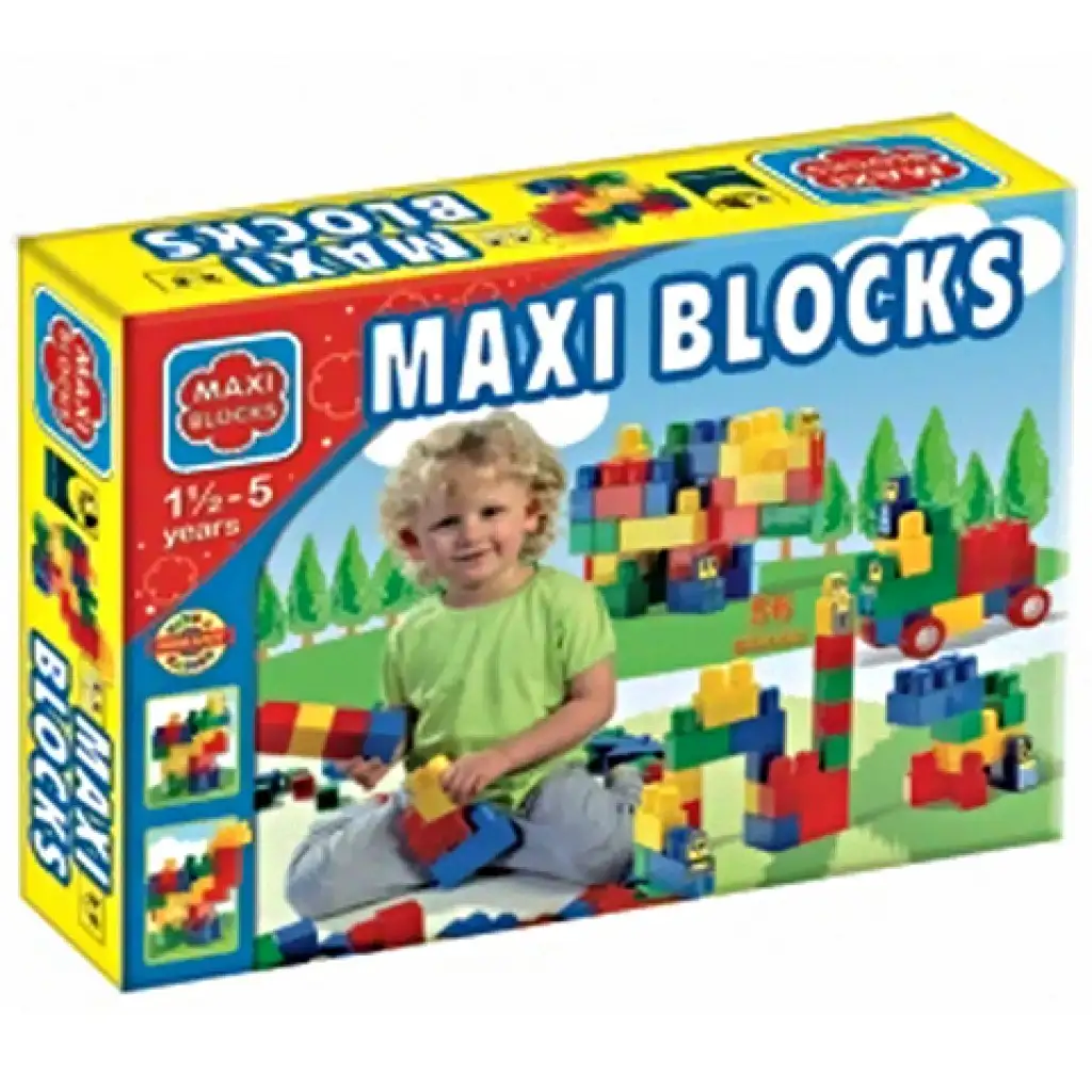 Maxi Blocks stavebnicová sada 56 ks-ová v krabici - D-Toys