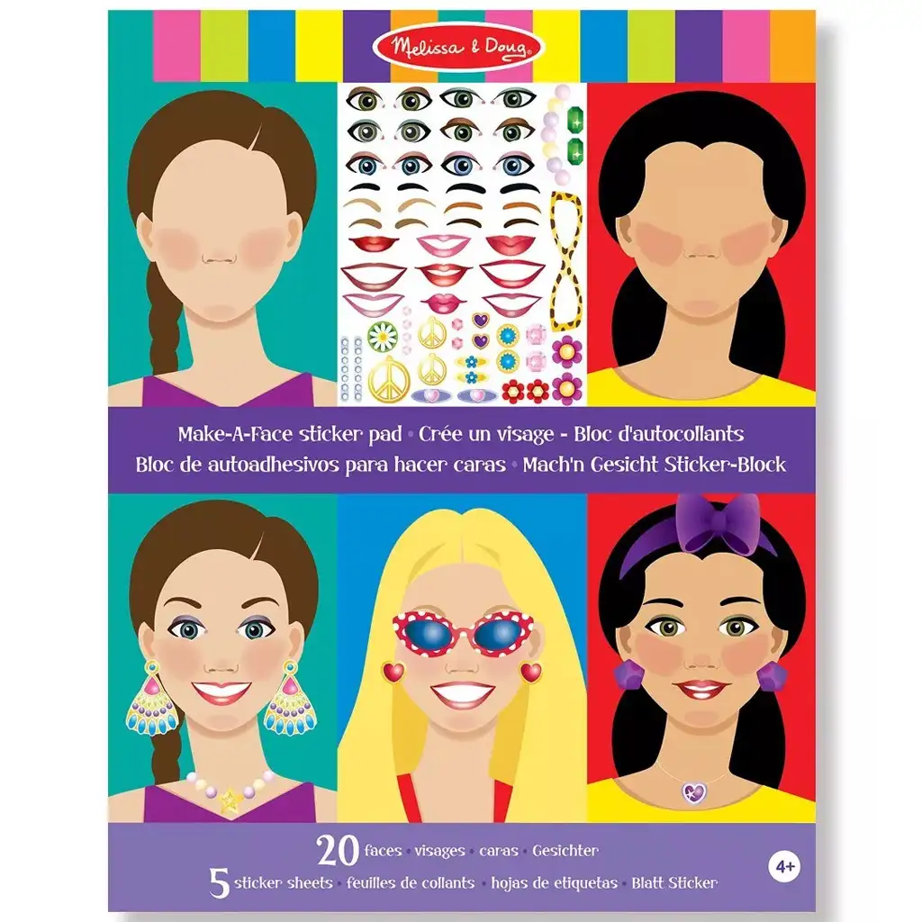 Melissa & Doug: Vytvor tvár nálepková kreatívna sada