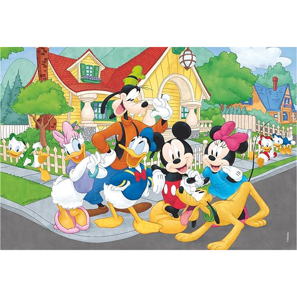 Mickey Mouse 2 v 1, 2x12-dielne maxi puzzle a omaľovánka - Lisciani kép 4