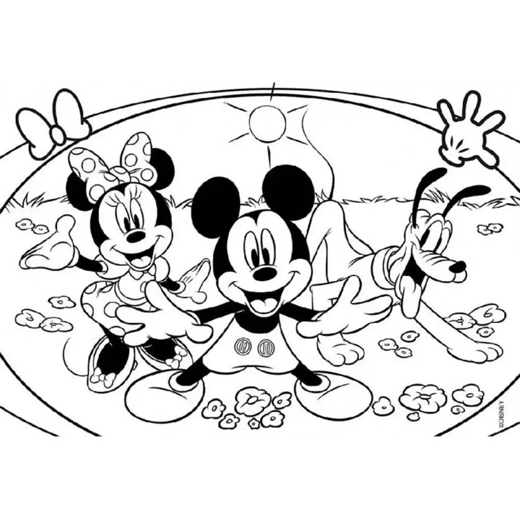 Mickey Mouse 2 v 1 maxi 4x48 ks puzzle a omaľovánka 35x25 cm - Lisciani kép 3