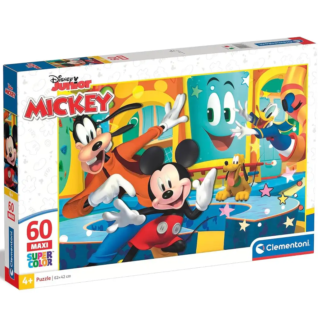 Mickey Mouse a priatelia 60 ks maxi supercolor puzzle - Clementoni