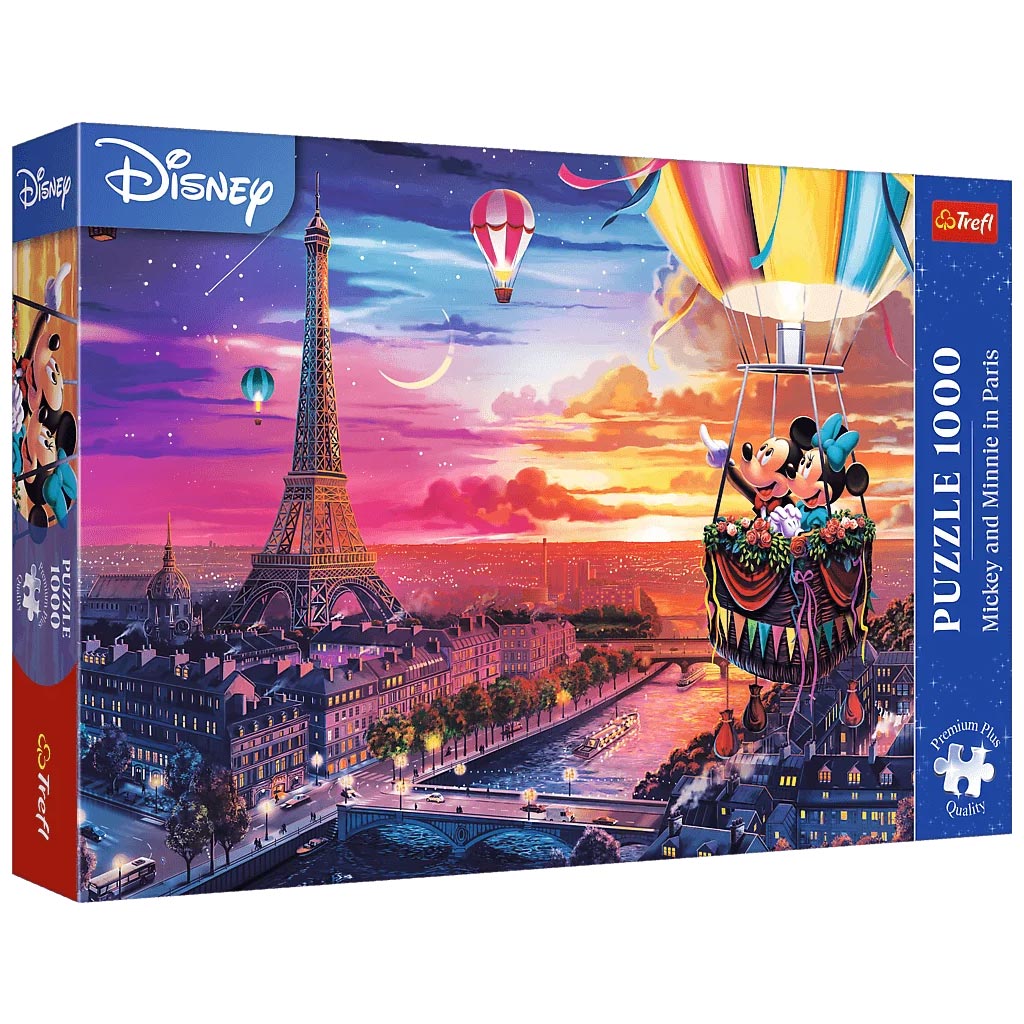 Mickey a Minnie v Paríži 1000-dielne Prémium plus quality puzzle - Trefl