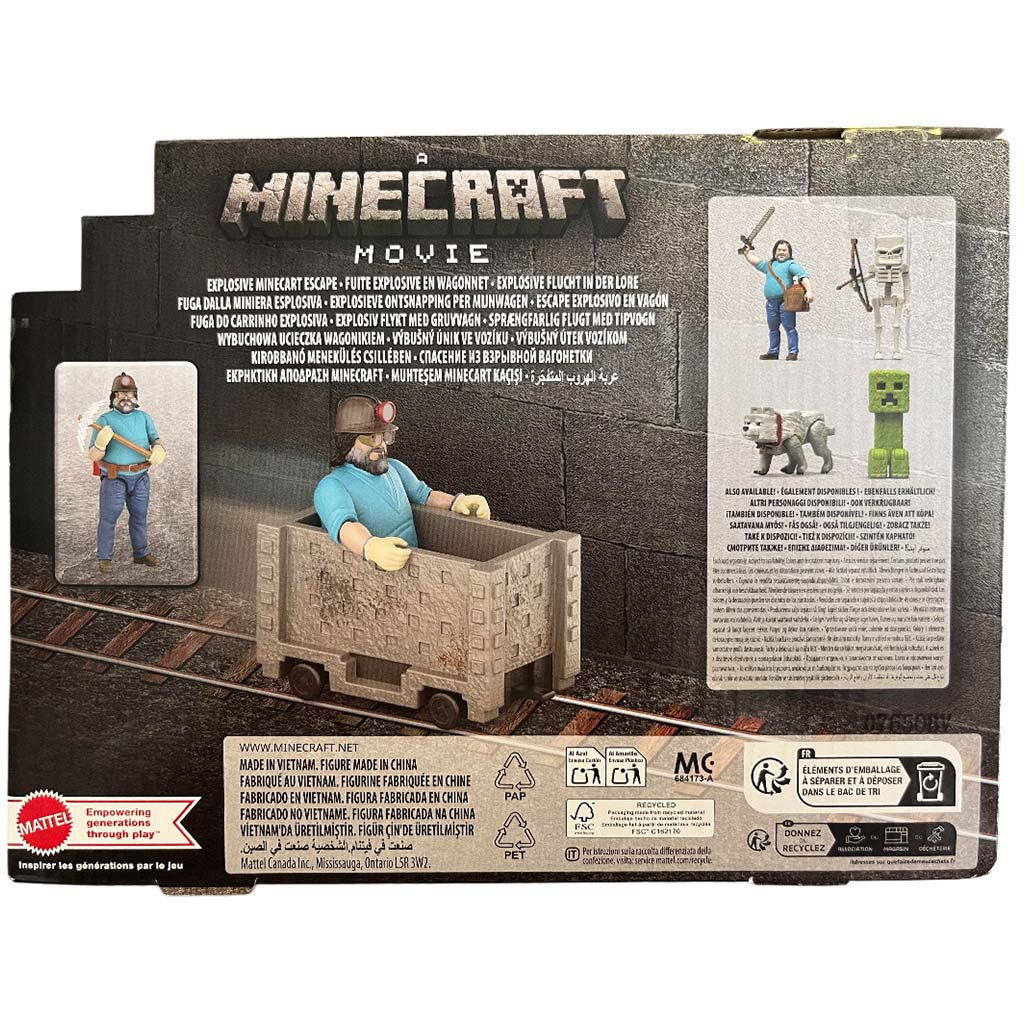Minecraft: Film – Herná súprava Steve a banský vozík – Mattel kép 6