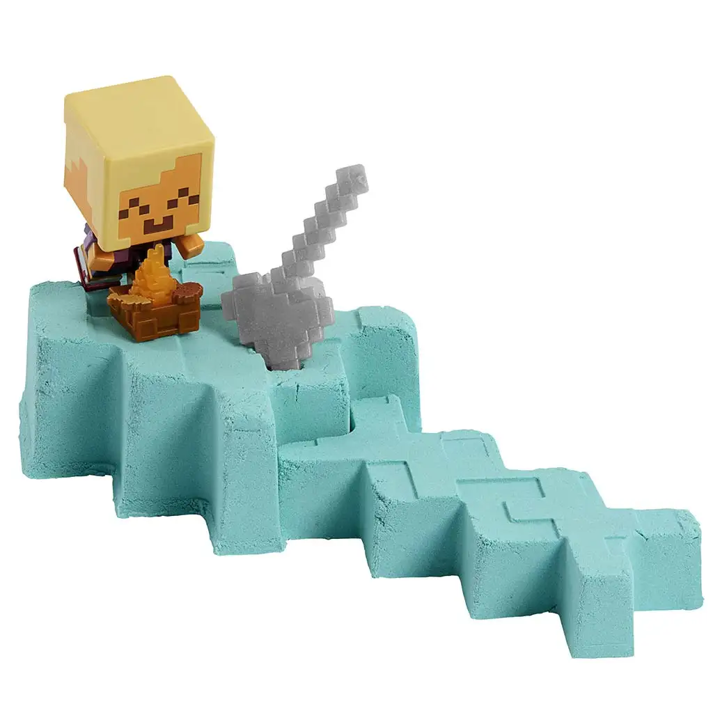 Minecraft: Odhaľte minifigúrku Zlatovlasého námorníka v úložnom priestore v tvare žltého meča - Mattel kép 3