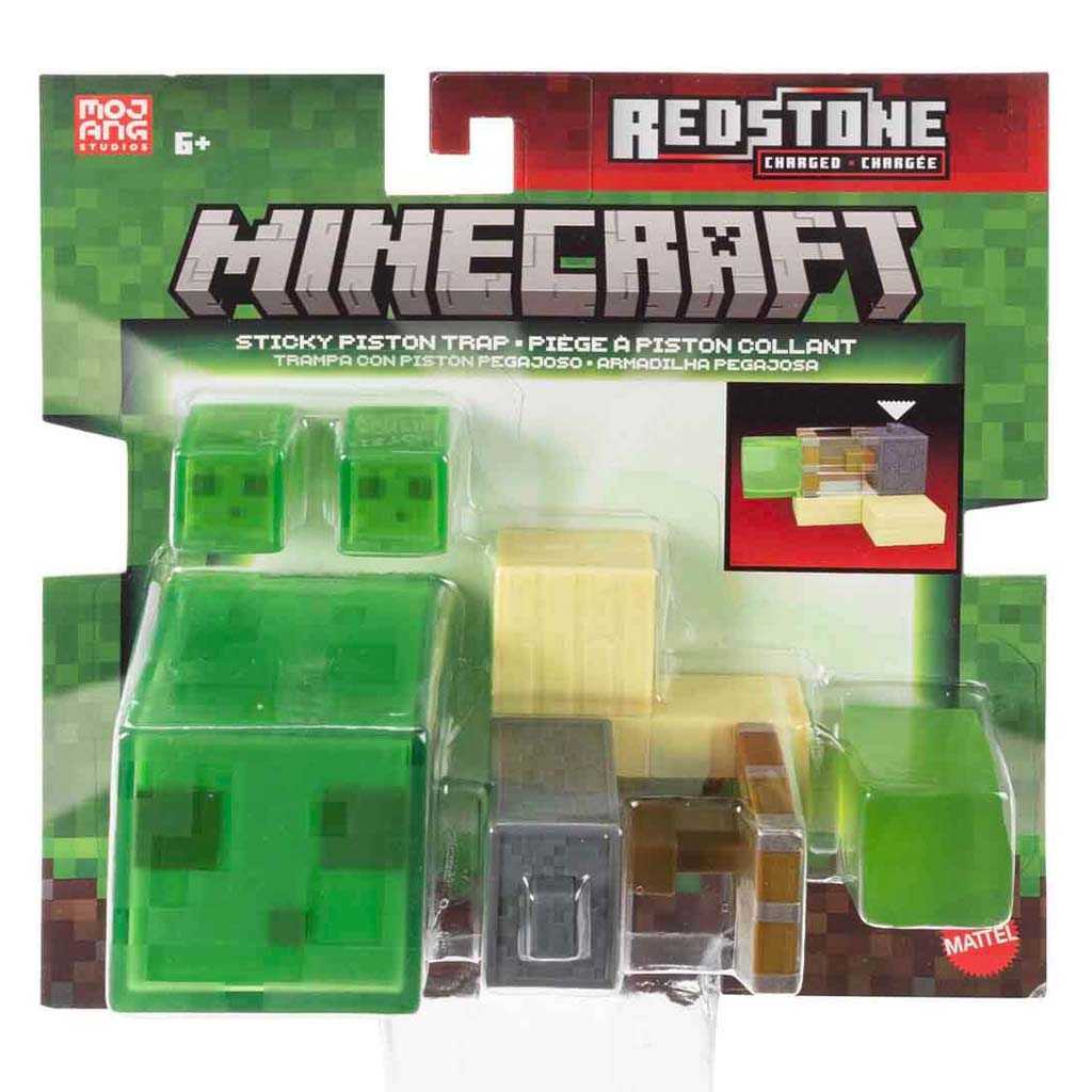Minecraft: Sada akčných figúrok Sticky Piston Trap - Mattel