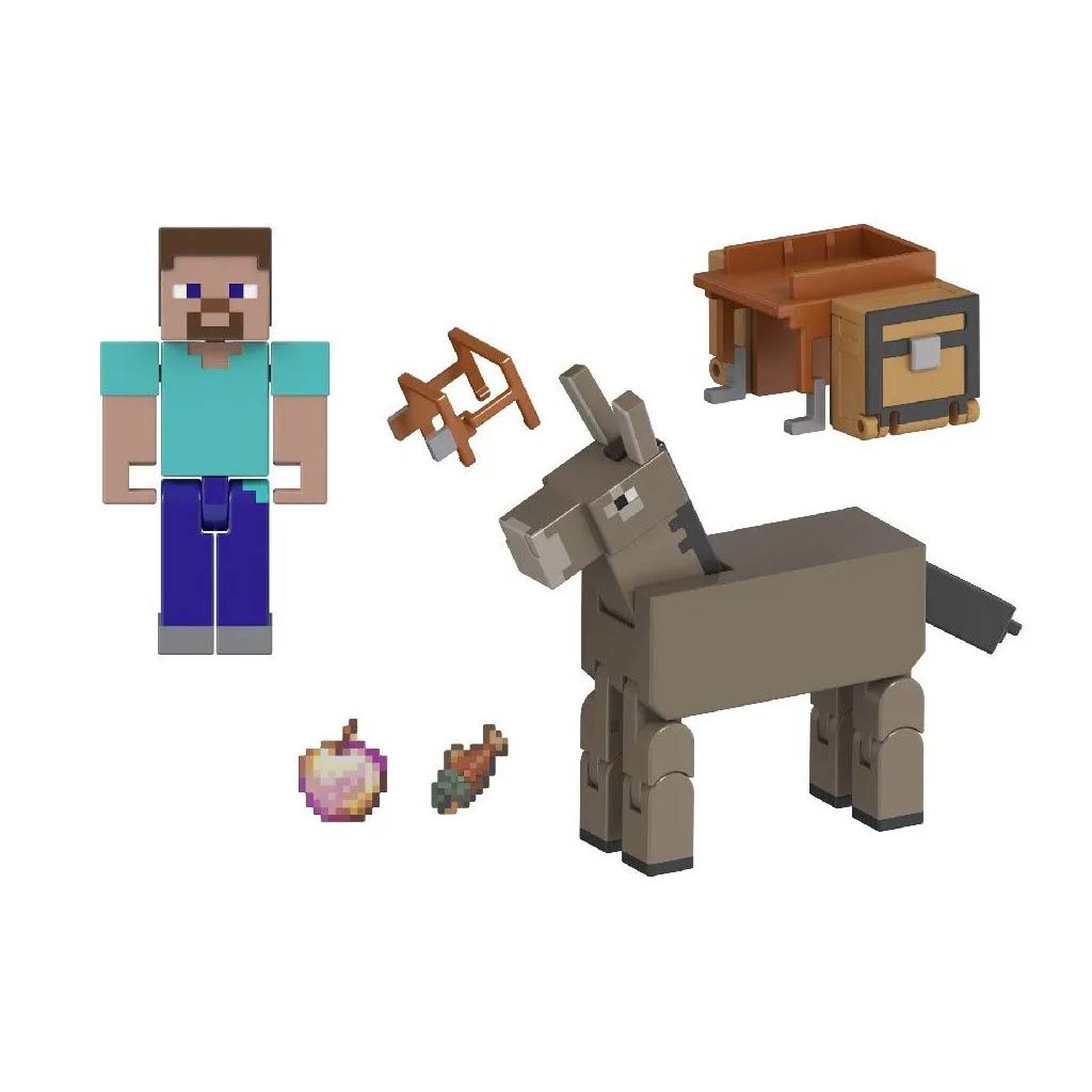 Minecraft: Steve a somár figúrková súprava – Mattel kép 2