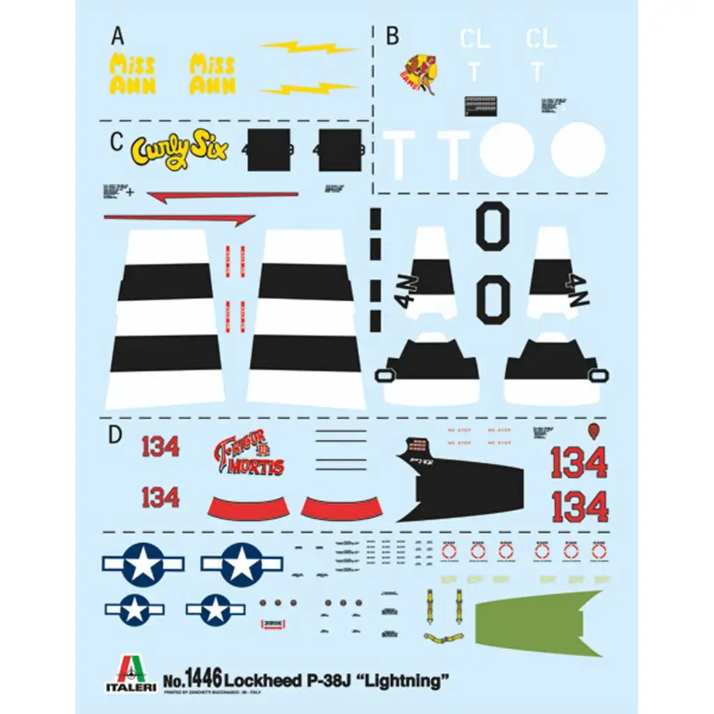 Model lietadla Italeri 1/72 P-38J Lightning kép 3