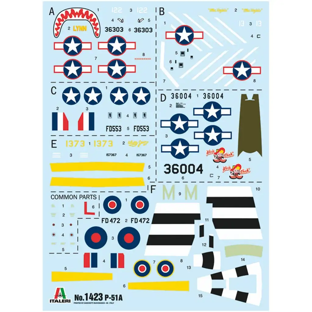 Model lietadla Italeri 1/72 P-51A Mustang kép 2