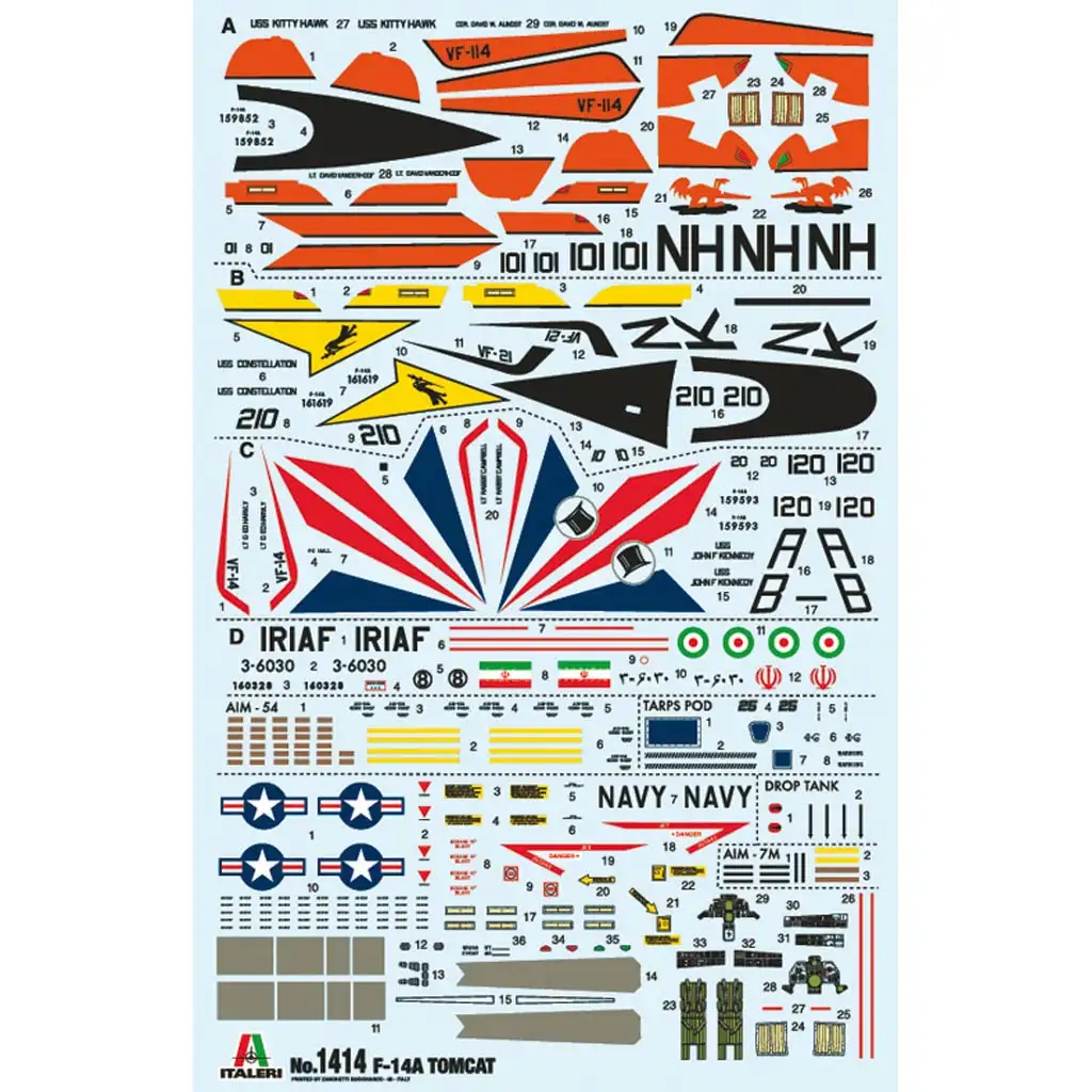 Model stíhačky Italeri 1/72 F-14A Tomcat kép 6