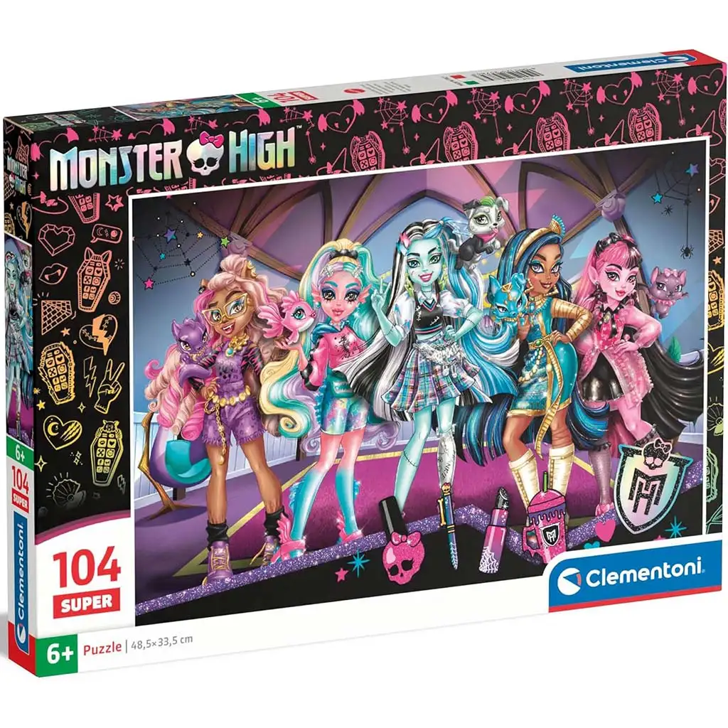 Monster High 104-dielna super puzzle - Clementoni