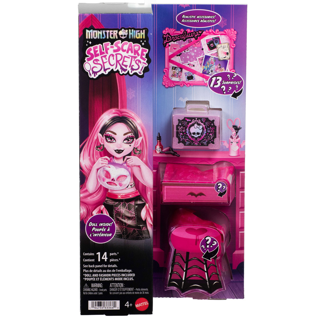 Monster High Starostlivosť o príšery bábika Draculaura s doplnkami - Mattel