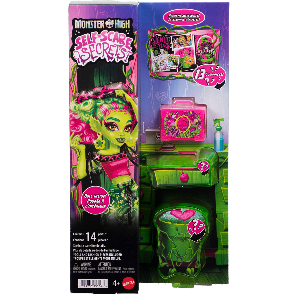 Monster High Strašidelná starostlivosť bábika Venus McFlytrap s doplnkami – Mattel