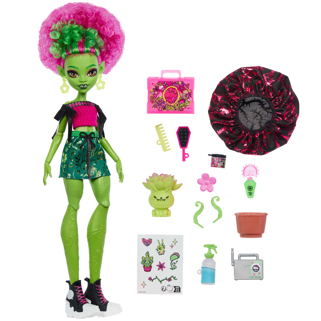 Monster High Strašidelná starostlivosť bábika Venus McFlytrap s doplnkami – Mattel kép 2