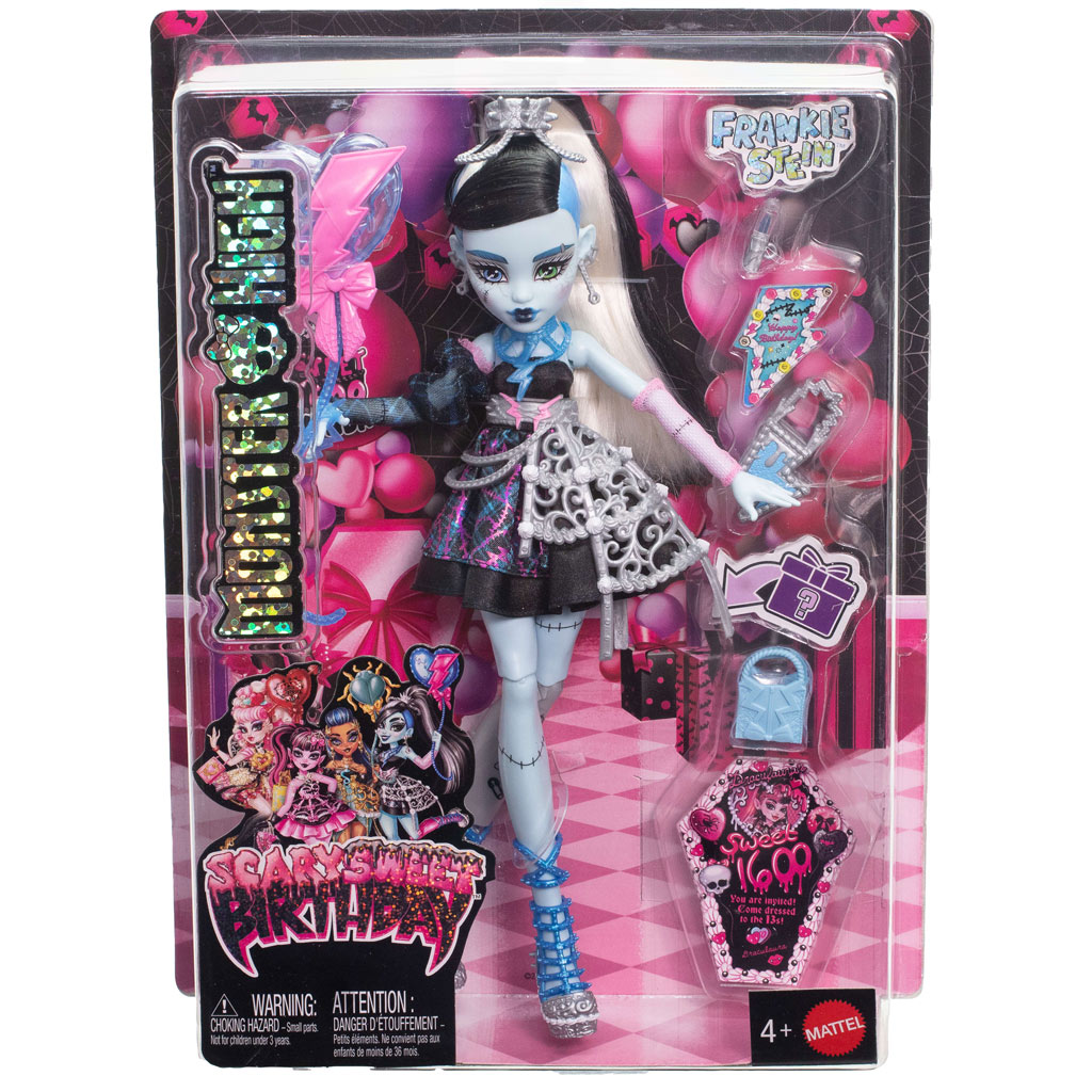 Monster High: Strašidelne sladká narodeninová oslava tajomná párty Frankie bábika - Mattel
