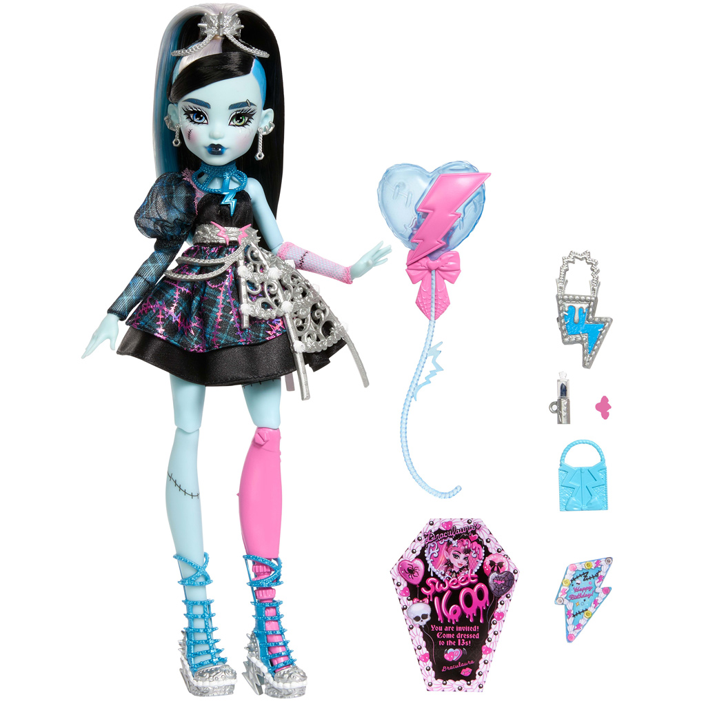 Monster High: Strašidelne sladká narodeninová oslava tajomná párty Frankie bábika - Mattel kép 3