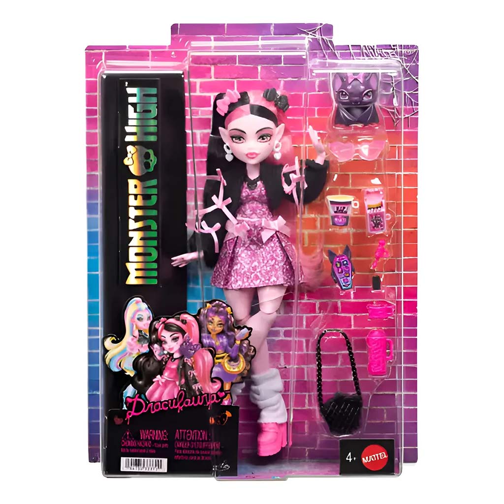 Monster High bábika Draculaura s doplnkami - Mattel