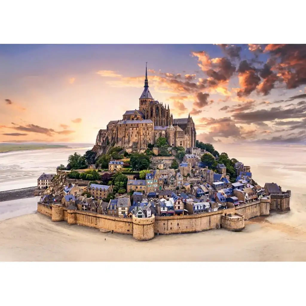 Mont Saint-Michel pri západe slnka 1500-dielna HQC kompaktná puzzle - Clementoni kép 2
