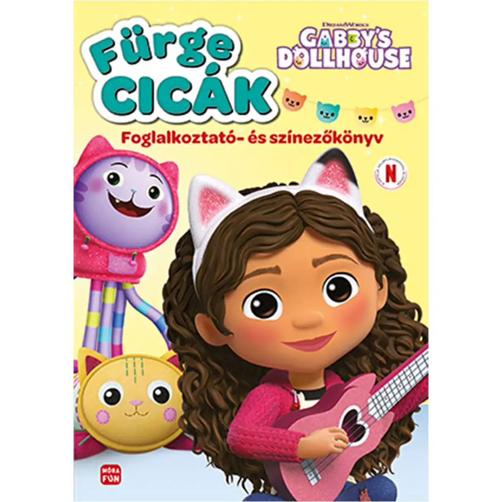 Móra: Gabikin domček pre bábiky - kniha aktivít a omaľovánok s rýchlymi mačkami
