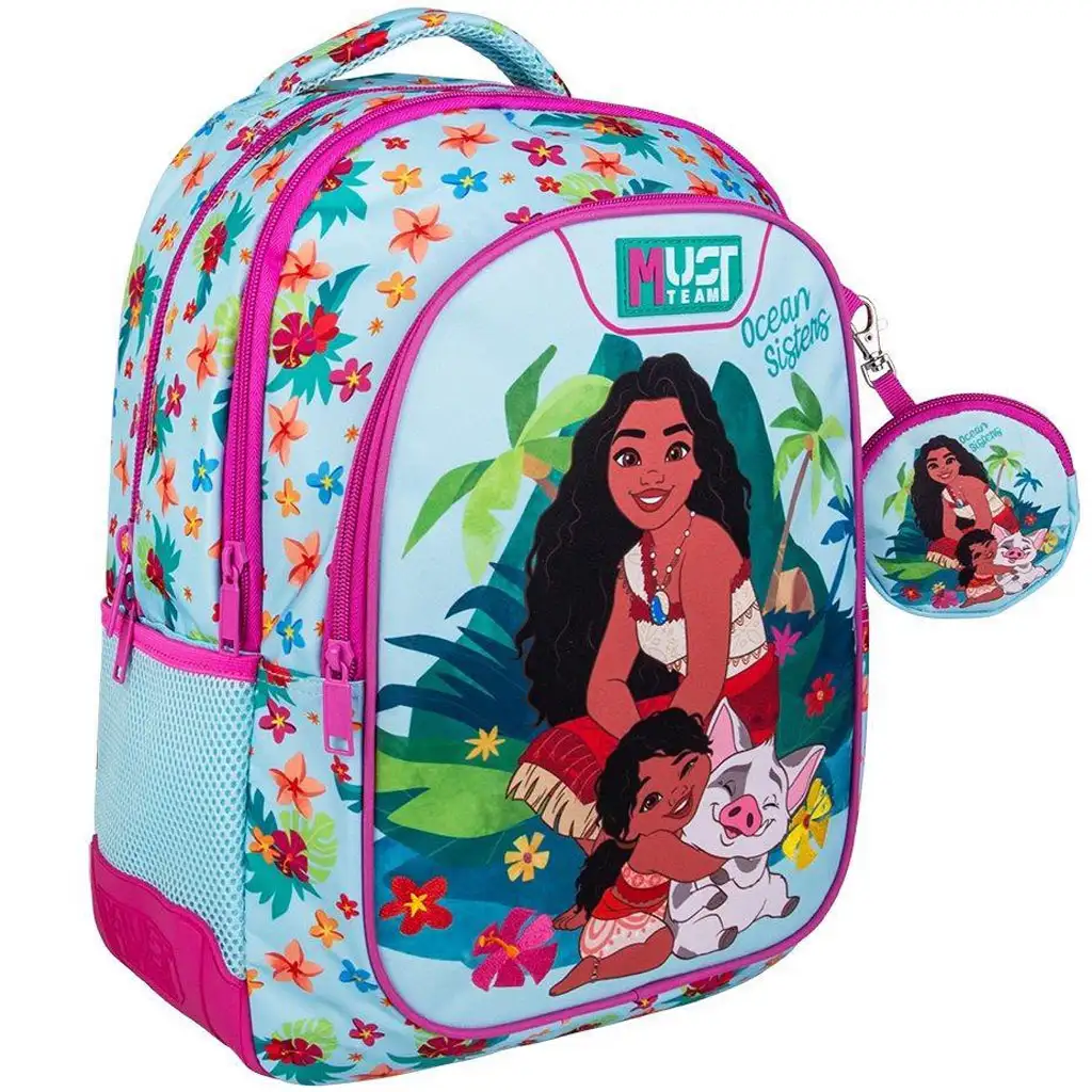 Must... Vaiana 2 zaoblený školský batoh s 3 priehradkami, 32x18x43 cm