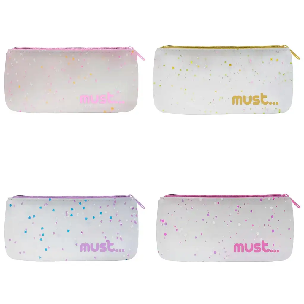 Must: Silikónové puzdro na perá s dizajnom konfiet v štyroch variantoch 20x10cm kép 2