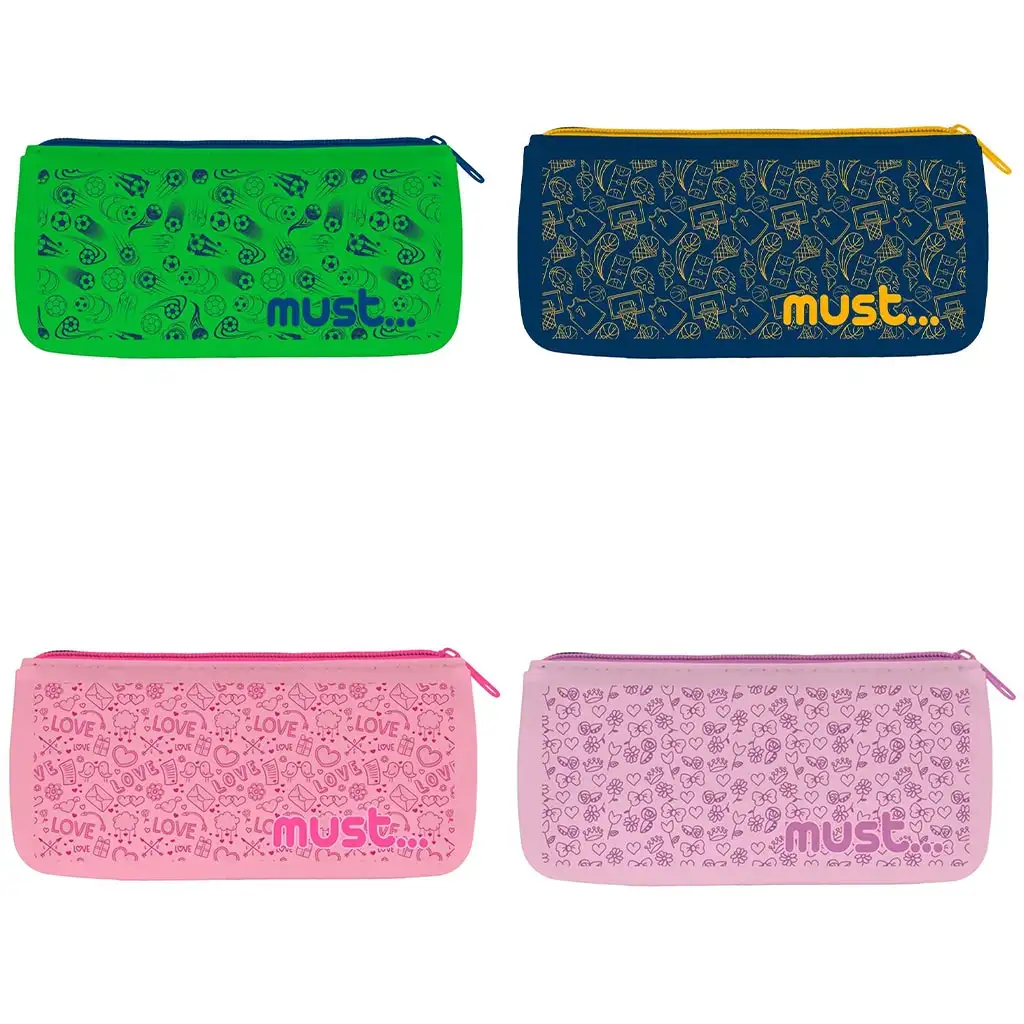 Must: Silikónové puzdro na perá so vzorom v štyroch variantoch 20x10cm kép 2