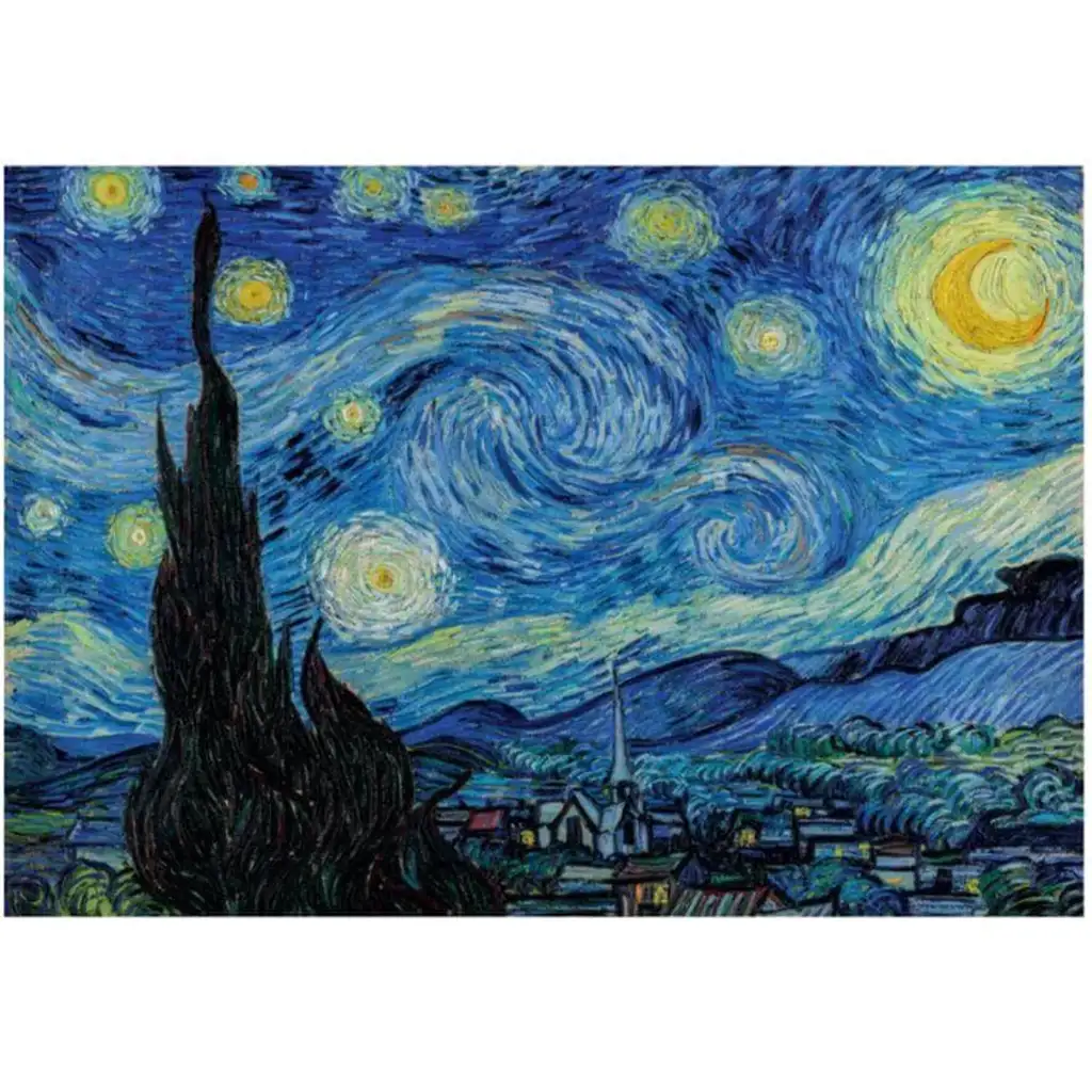 Múzejná zbierka: Van Gogh - Hviezdna noc HQC 1000-dielne puzzle s plagátom - Clementoni kép 2