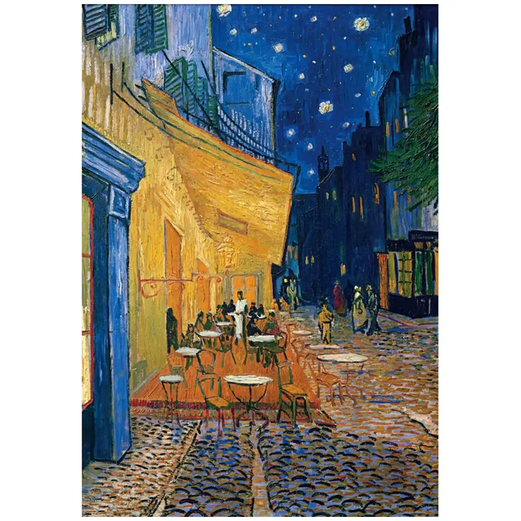 Múzejná zbierka: Van Gogh - Kaviareň v noci 1000-dielne puzzle s plagátom - Clementoni kép 2