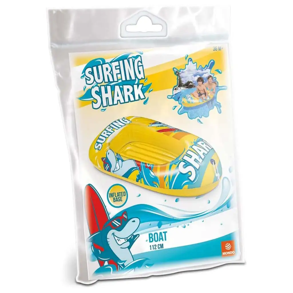 Nafukovací čln so vzorom žraloka 112 cm - Mondo Toys kép 2