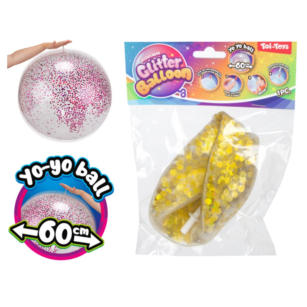 Nafukovacia trblietavá lopta 60 cm v rôznych prevedeniach