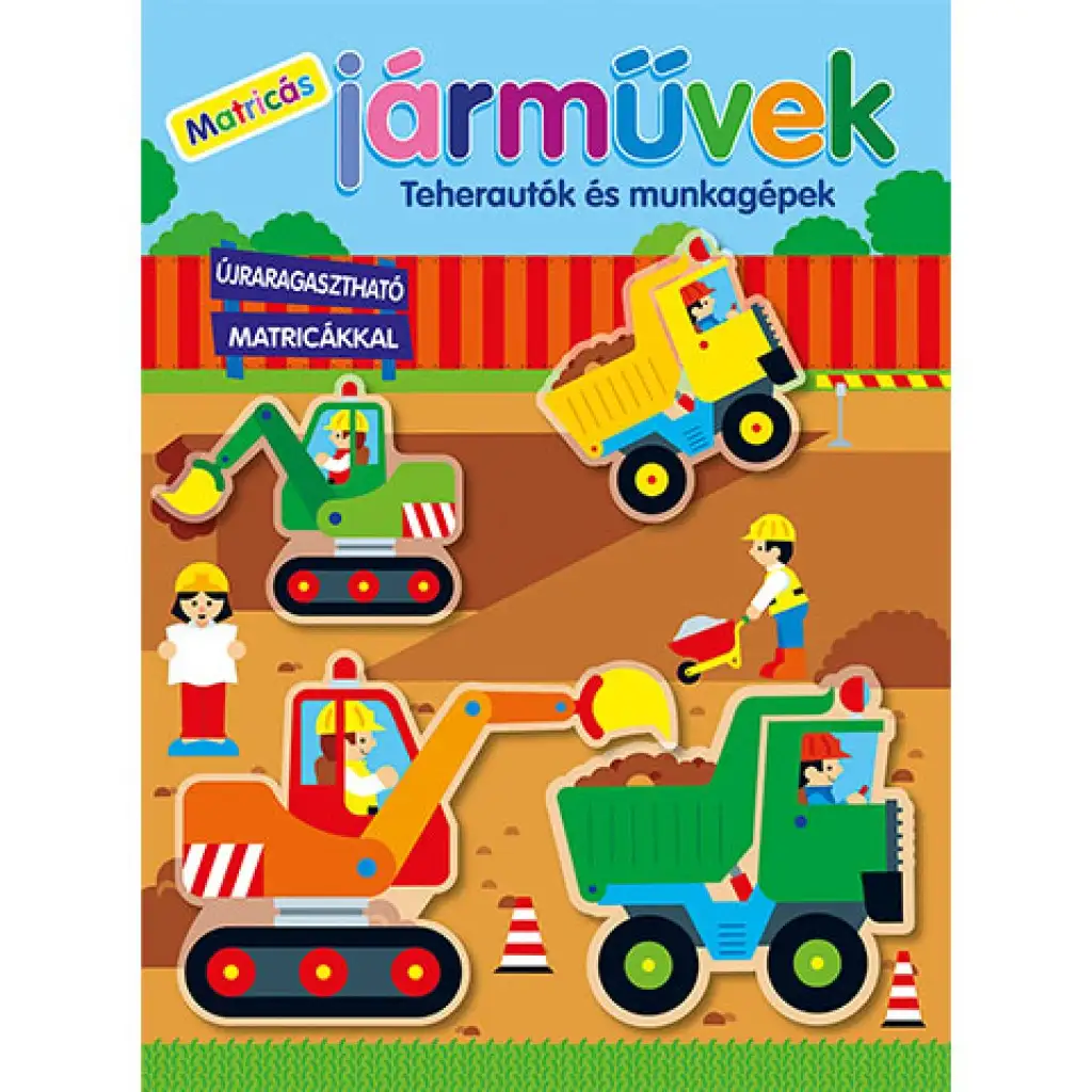 Nálepky vozidlá - Nákladné autá a pracovné stroje nálepková knižka