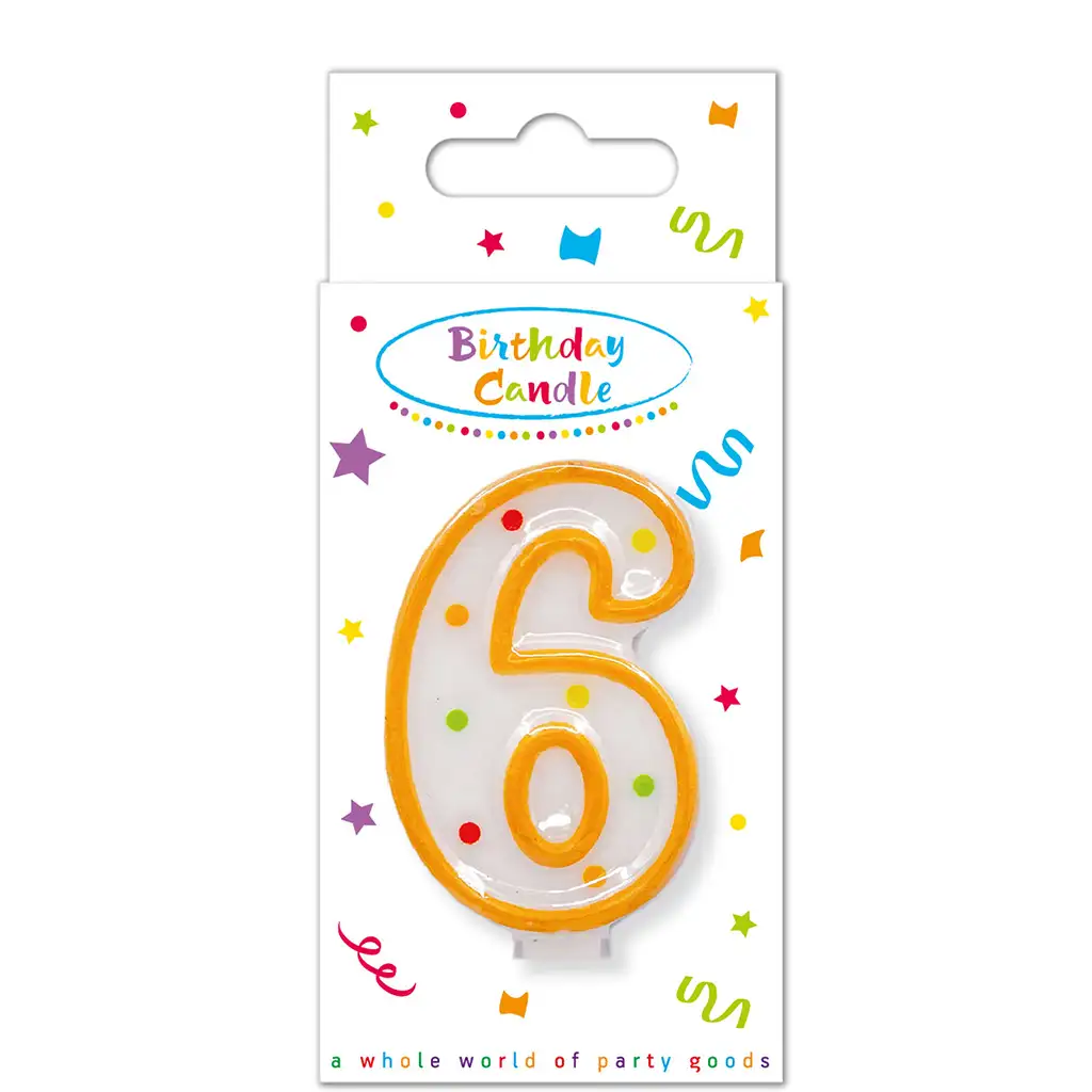 Narodeninová bodkovaná sviečka číslo 6 kép 1