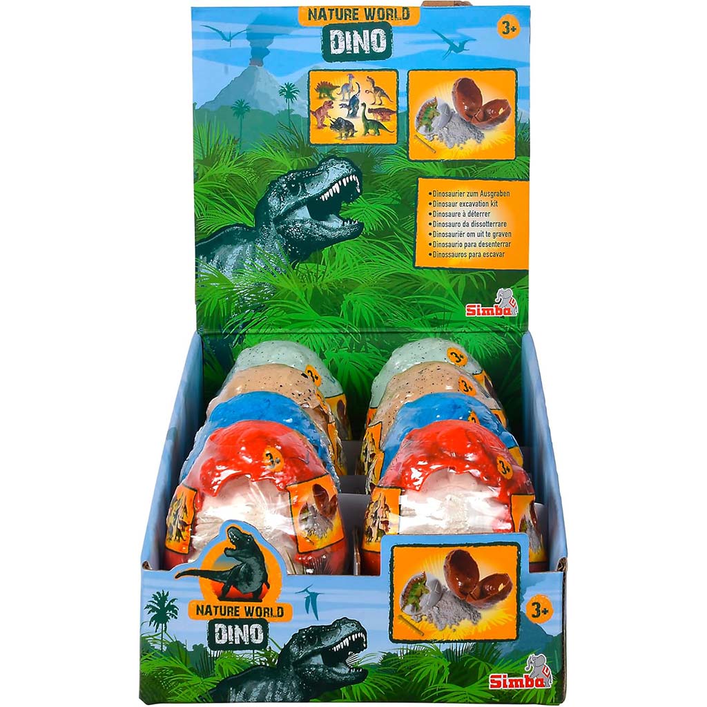 Nature World Dino – Prekvapujúca dinosaurus archeologická súprava v vajíčku - Simba Toys