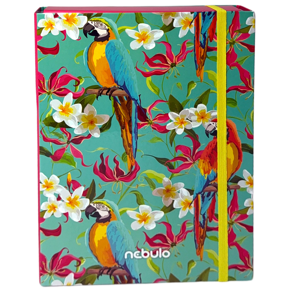 Nebulo: Box na zošity vo veľkosti A4 s motívom papagája