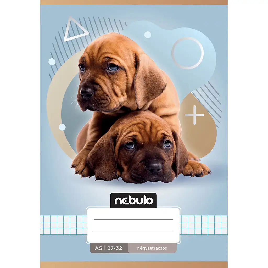 Nebulo: Dva psi vzorované kockované zošit A/5 27-32