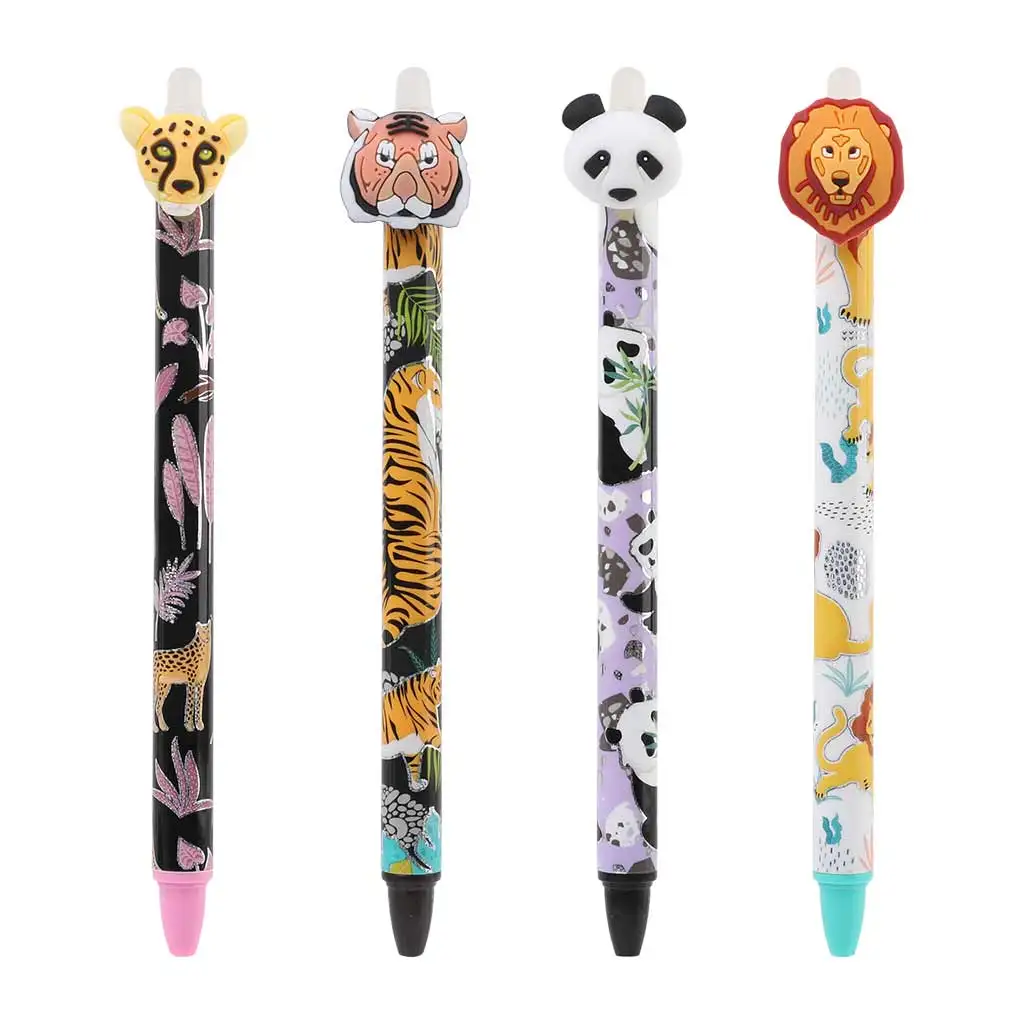 Nebulo: Gélové pero s gumovacím tlačidlom Divoké mačky rôzne druhy 1ks