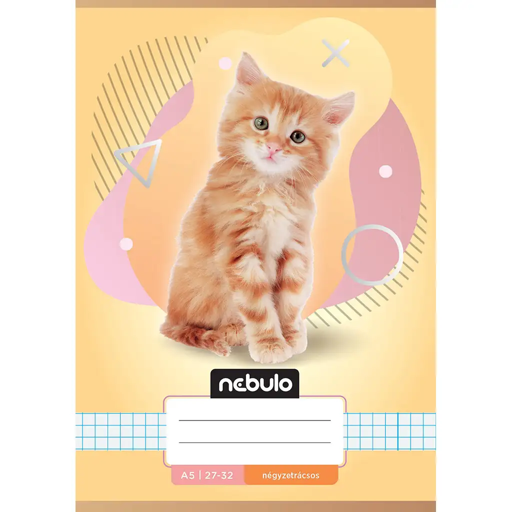 Nebulo: Kockovaný zošit s motívom mačky A/5 27-32