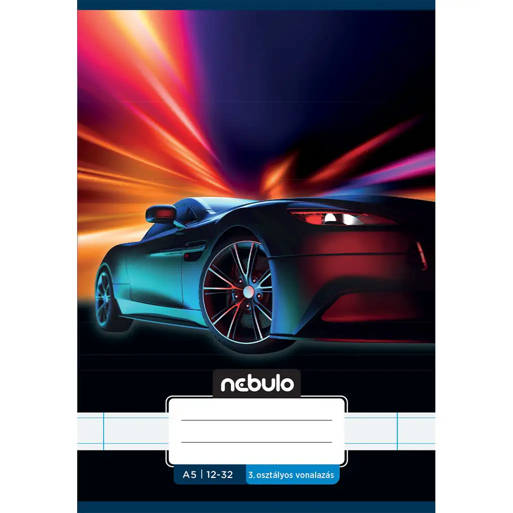 Nebulo: Zošit pre 3. ročník linajkový A5 12-32 Štýlové vzory - Autá