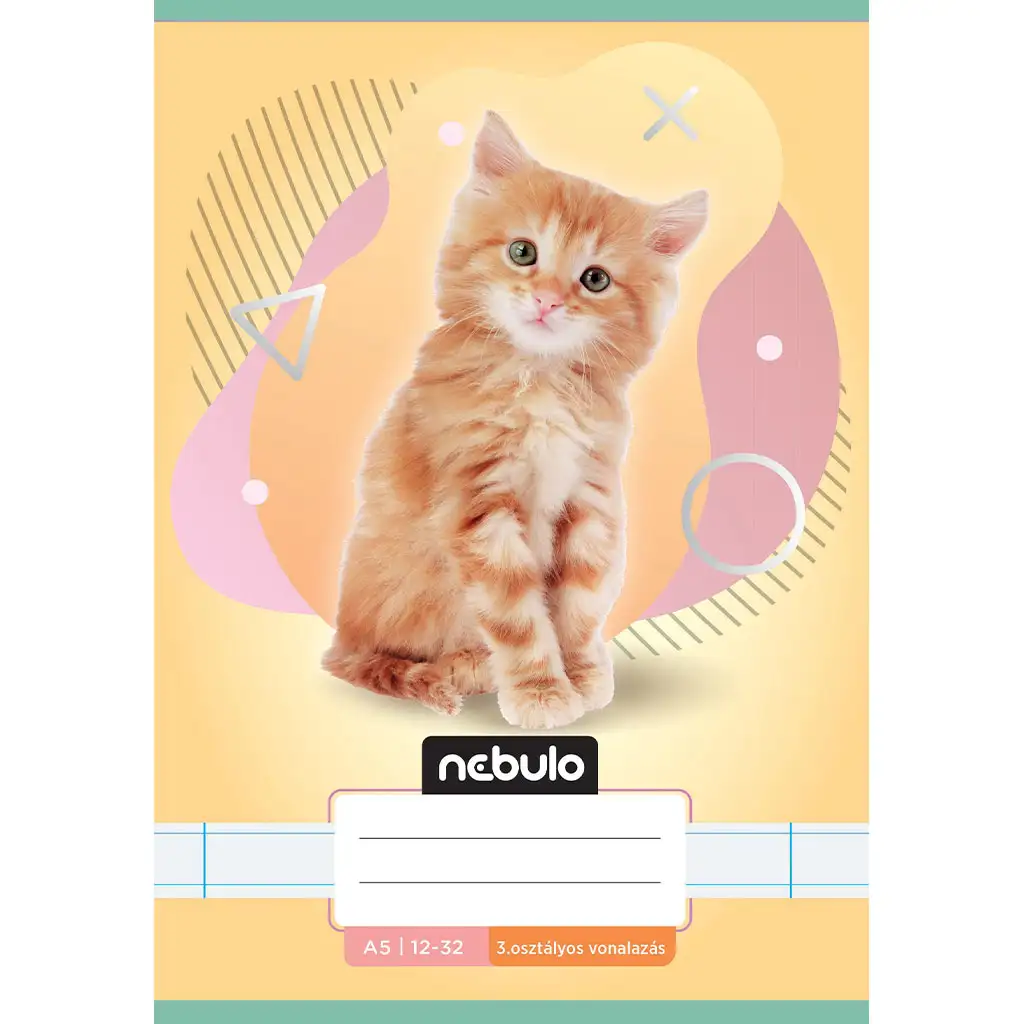 Nebulo: Zošit pre 3. ročník s linajkami A5 12-32 Zvieratá - Mačky