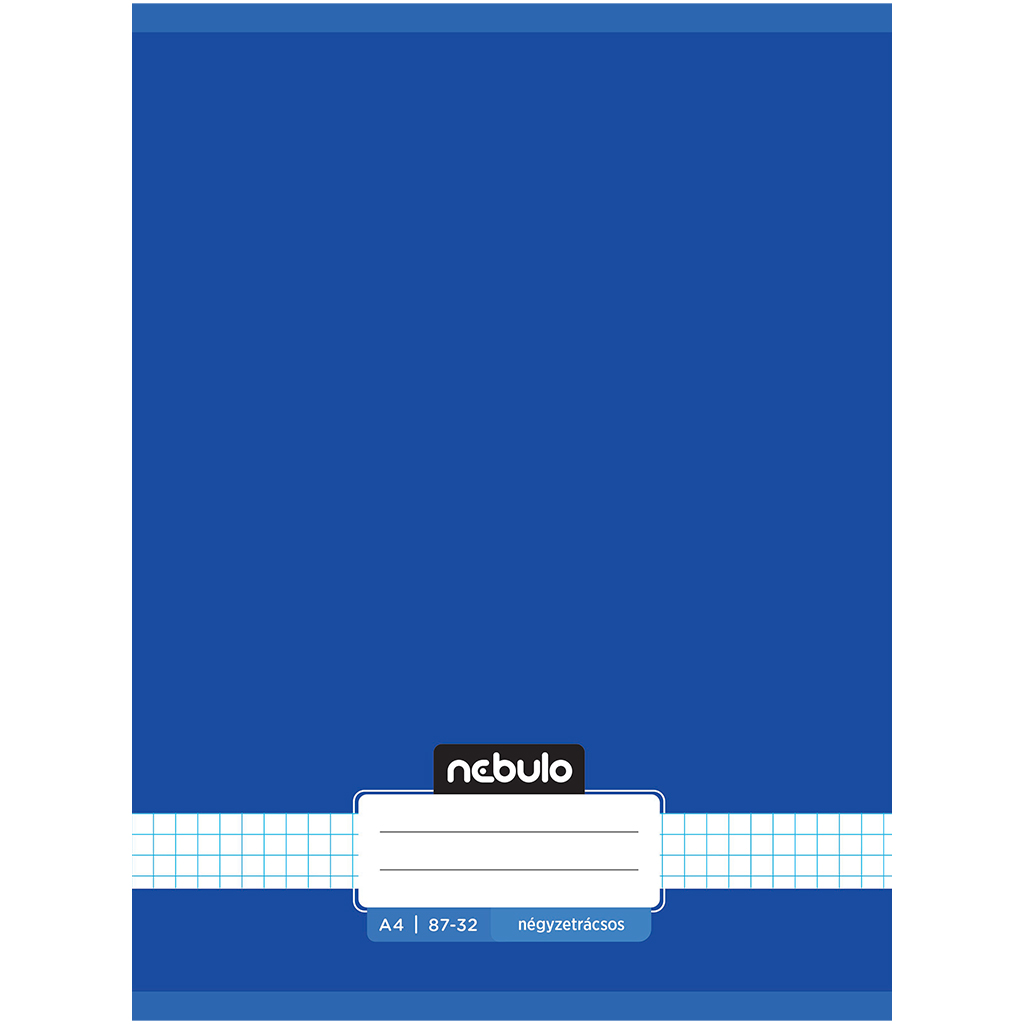 Nebulo: Zošit s károvaným vzorom, zošitý, oceánovo modrej farby 87-32 A/4