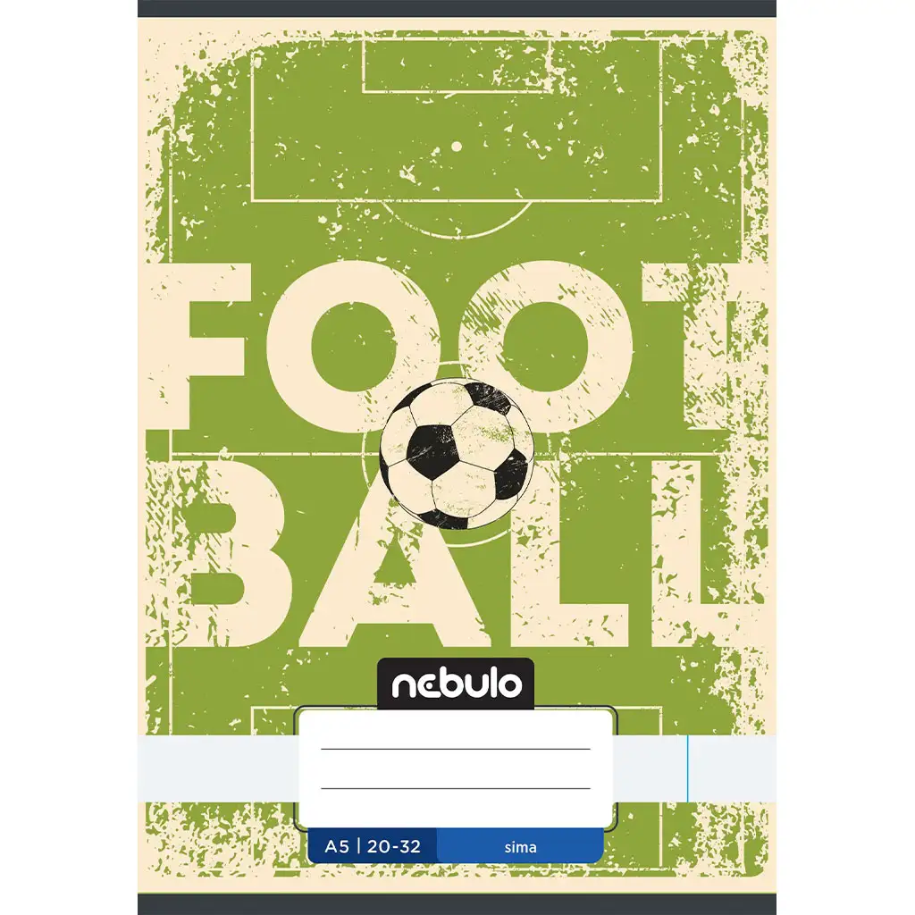 Nebulo: Zošit s mäkkou väzbou A5, 20-32 strán, s motívom - Futbal