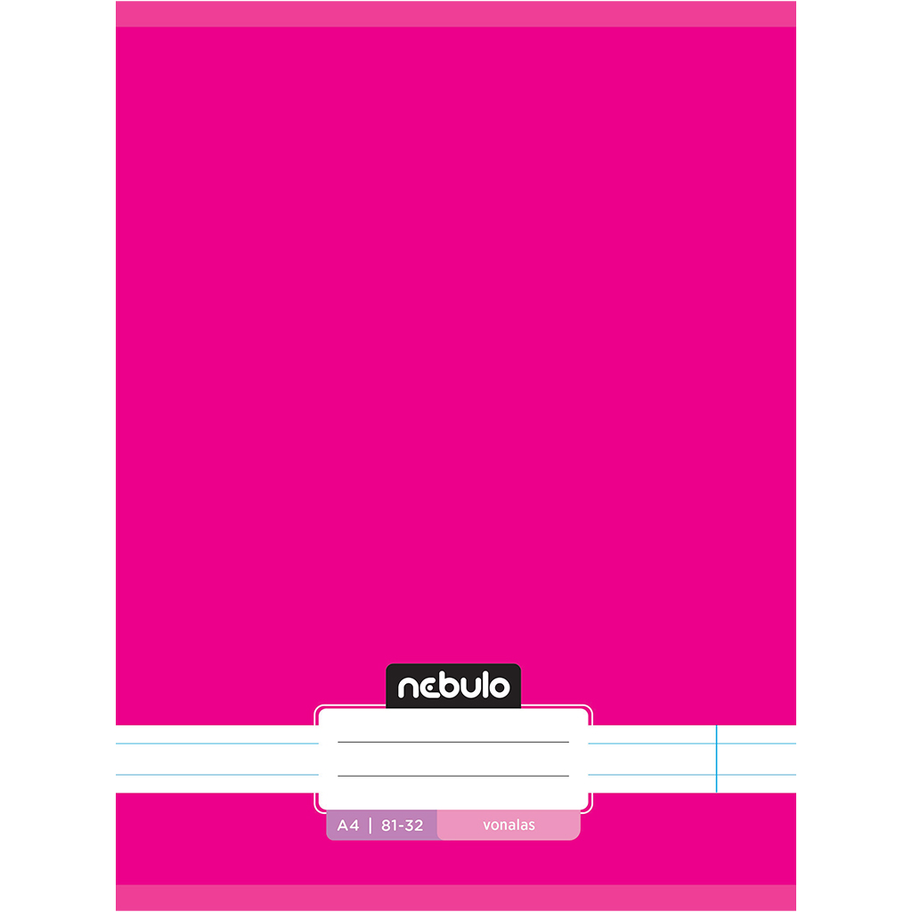 Nebulo: Zošívaný linajkový neónovo ružový zošit 81-32 A/4
