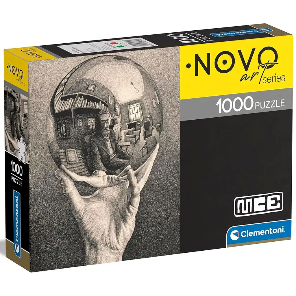 Novo Art: M. C. Escher - Ruka s odrazovou guľou 1000 kusov puzzle - Clementoni