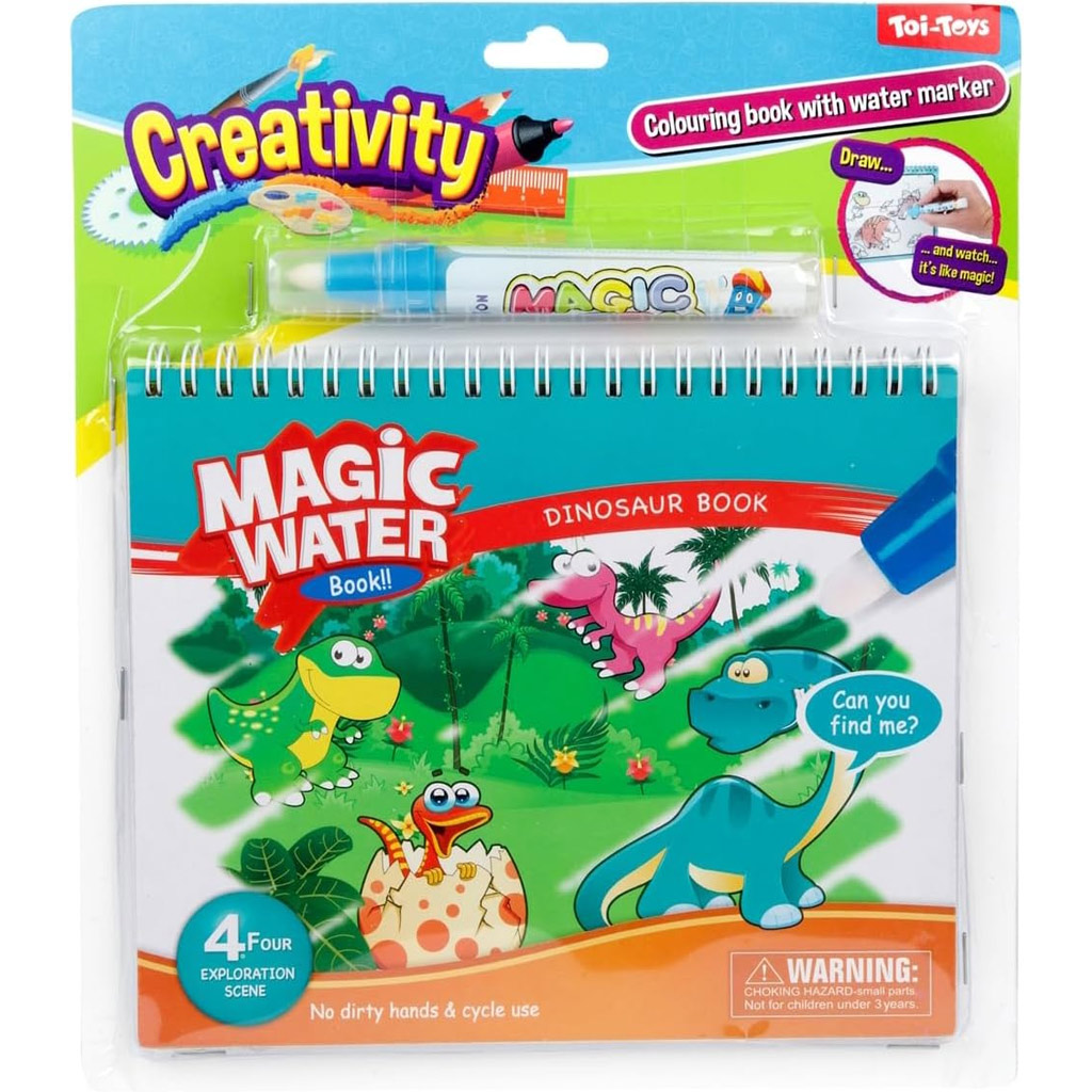 Omaľovánka s vodovými farbami – Dinosaury