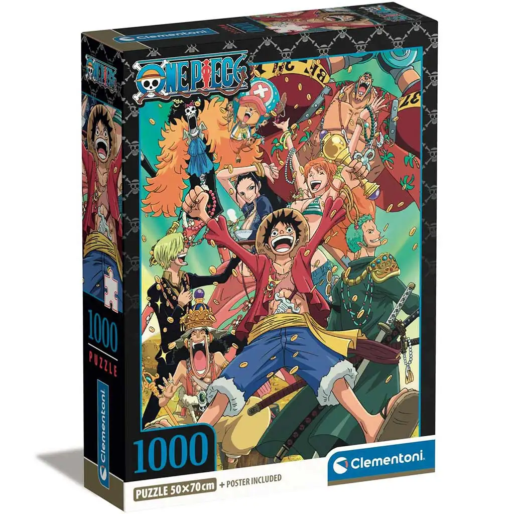 One Piece anime 1000 dielne kompaktné puzzle 50x70cm - Clementoni