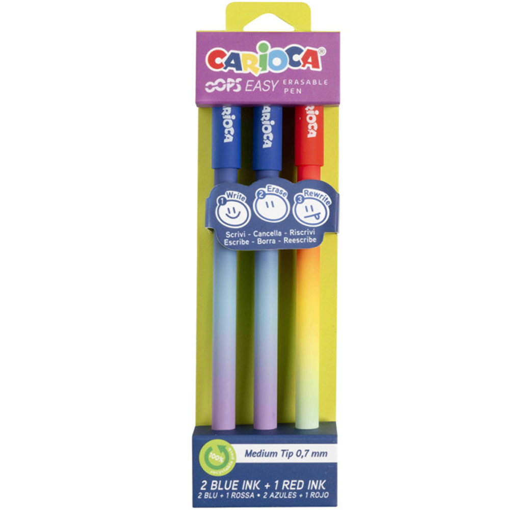 Oops sada 3 vymazateľných pier 0,7 mm - Carioca